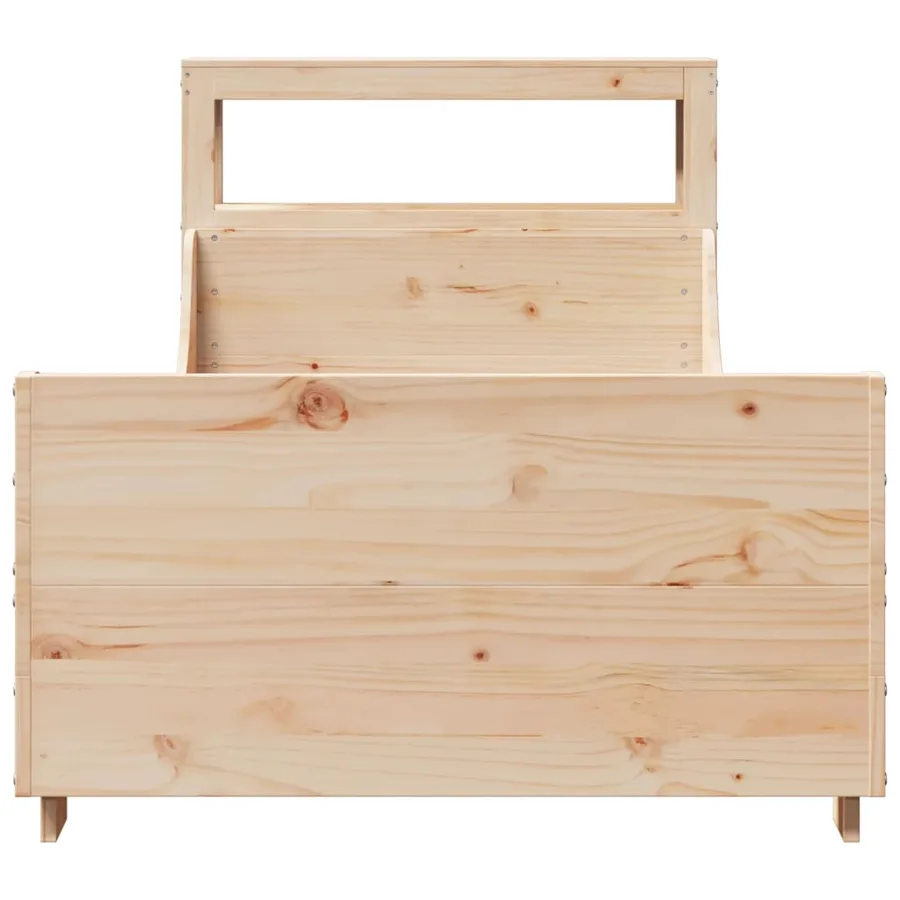 Cadre de lit sans matelas 90x200 cm bois de pin massif - 4