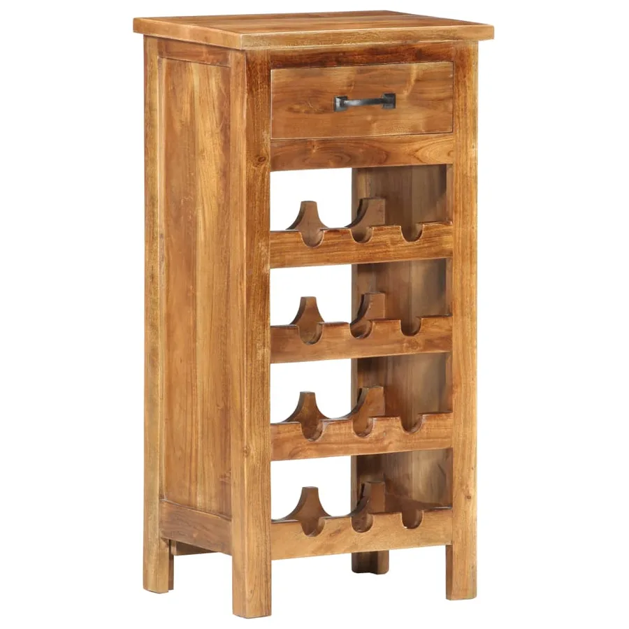 Casier à bouteilles 40x30x80 cm Bois d'acacia massif - 11