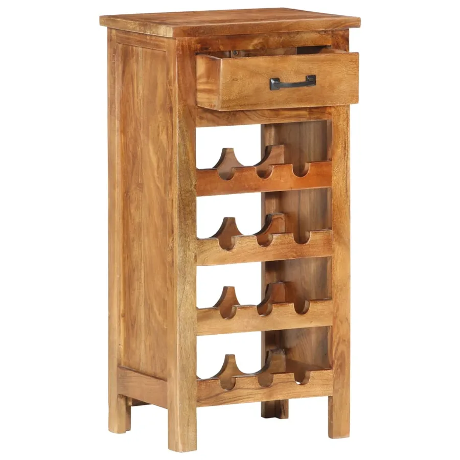 Casier à bouteilles 40x30x80 cm Bois d'acacia massif - 3
