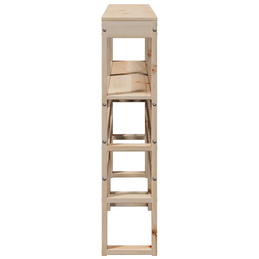 Tête de lit avec étagères 140 cm bois massif de pin - 5