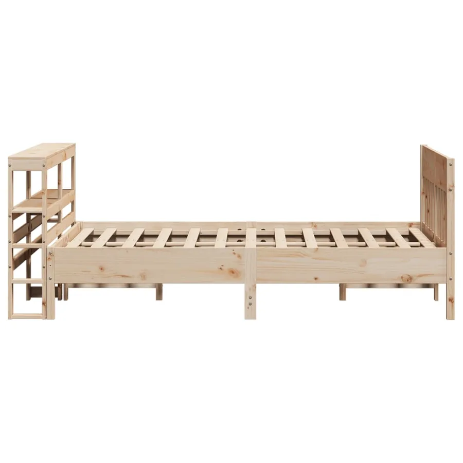 Cadre de lit sans matelas 140x190 cm bois de pin massif - 5