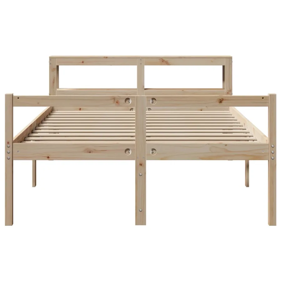 Lit pour personne âgée avec tête de lit sans matelas 140x190 cm - 4