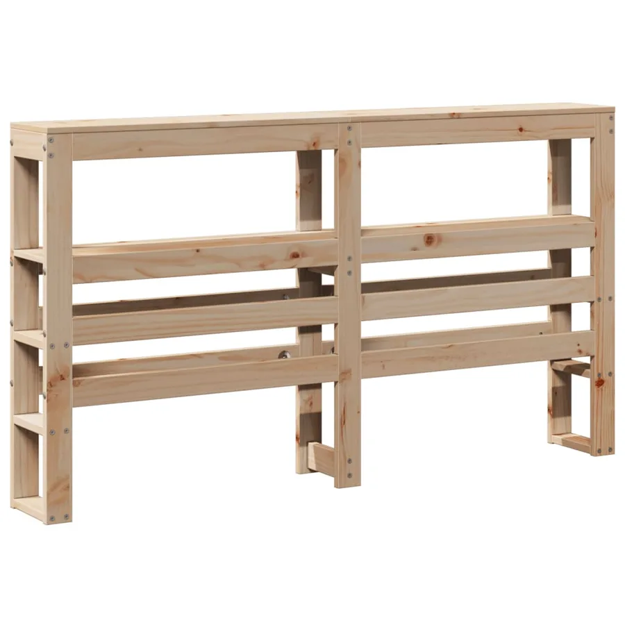 Tête de lit avec étagères 120 cm bois massif de pin - 6