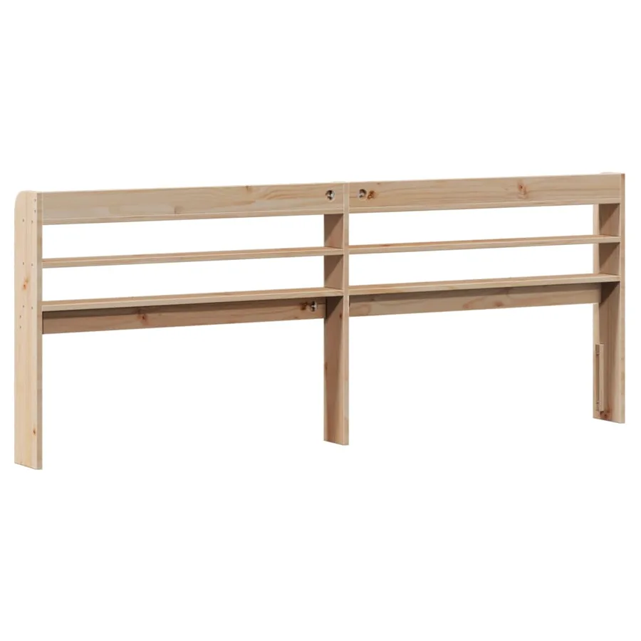 Tête de lit avec étagères 180 cm bois massif de pin - 5