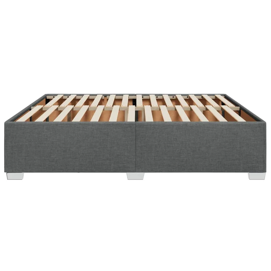 Cadre de lit sans matelas gris foncé 180x200 cm tissu - 5