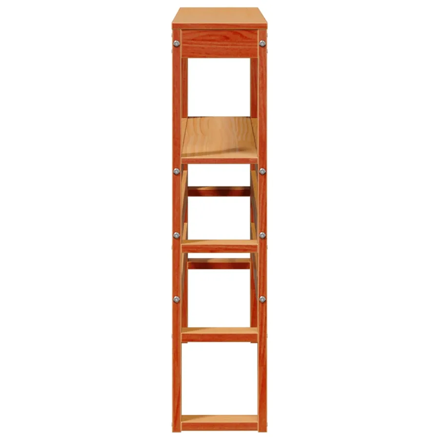 Tête de lit avec étagères marron cire 75 cm bois massif de pin - 5