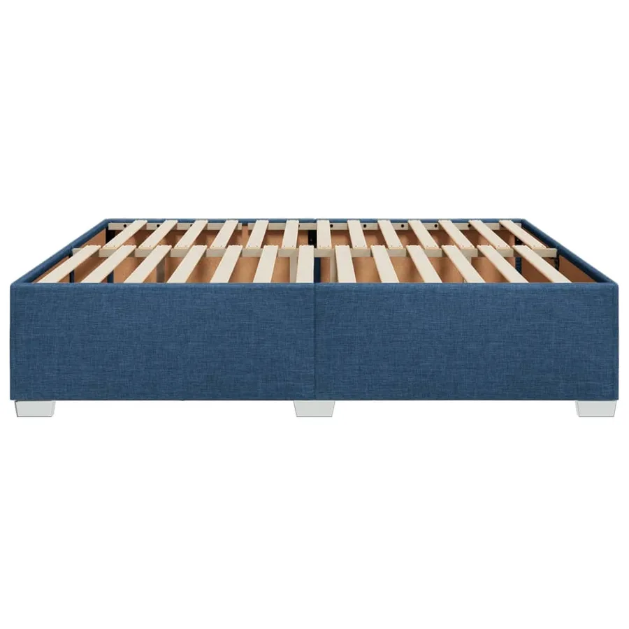 Cadre de lit sans matelas bleu 180x200 cm tissu - 5