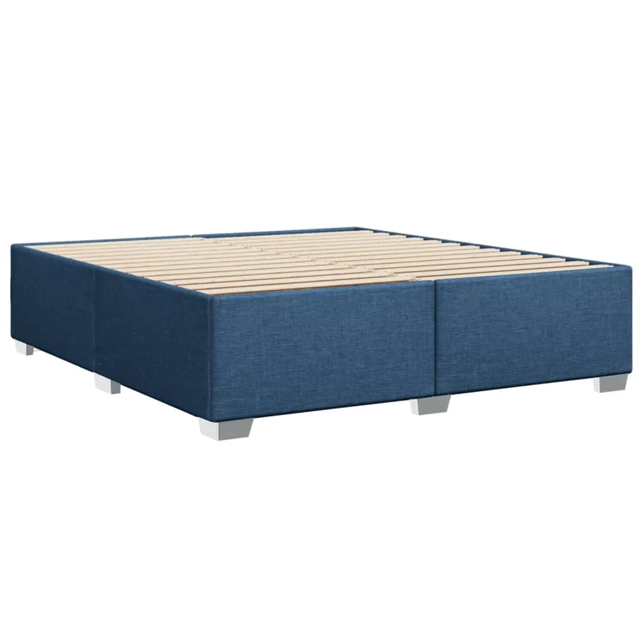Cadre de lit sans matelas bleu 180x200 cm tissu - 6