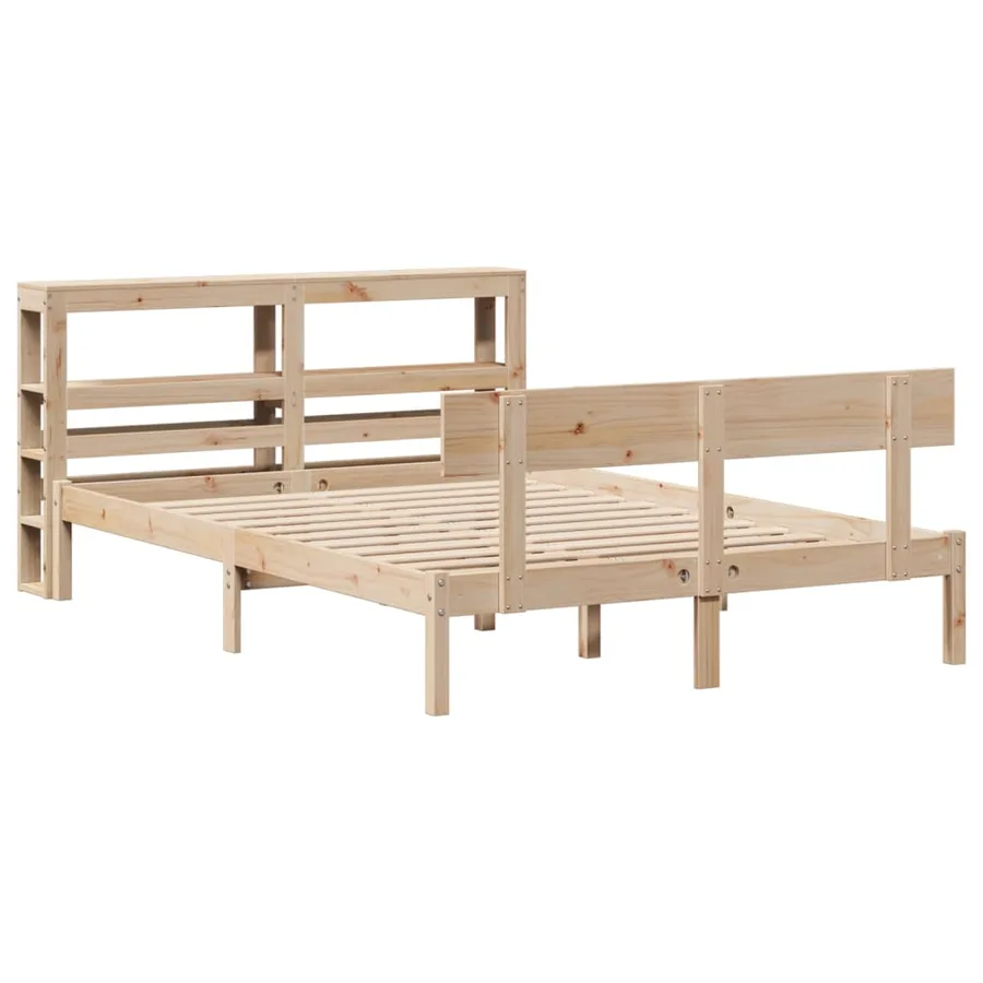 Cadre de lit sans matelas 120x200 cm bois de pin massif - 3