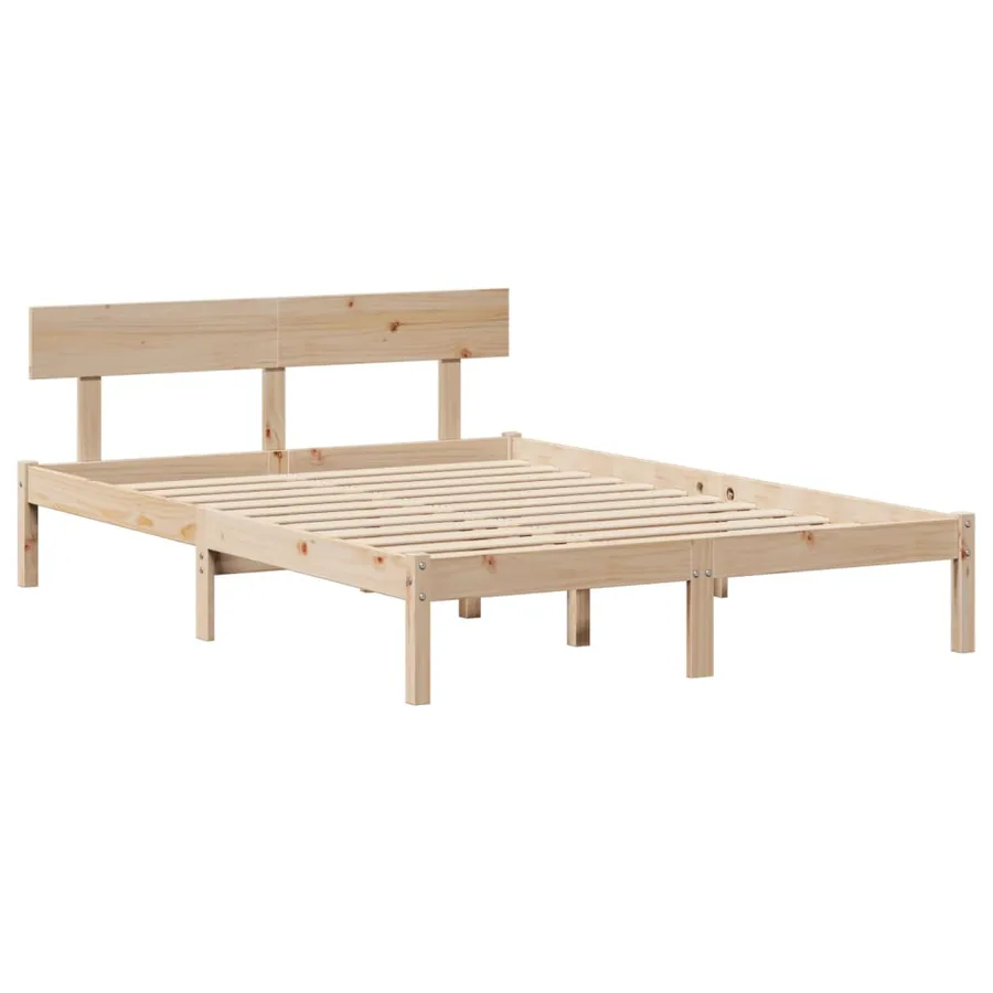 Cadre de lit sans matelas 120x200 cm bois de pin massif - 8