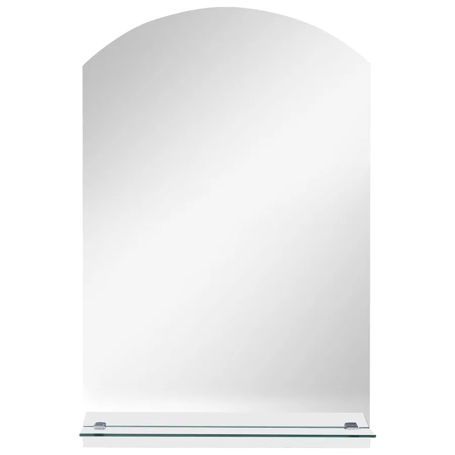 Miroir mural avec étagère 20x40 cm Verre trempé - 3