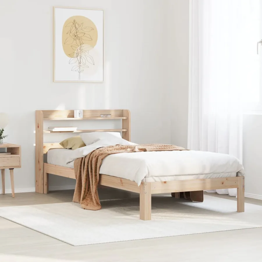 Cadre de lit avec tête de lit sans matelas 100x200 cm