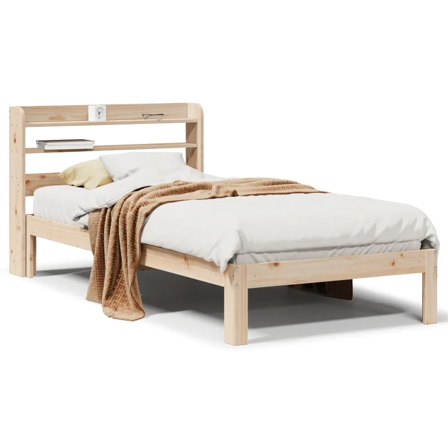 Cadre de lit avec tête de lit sans matelas 100x200 cm - 2