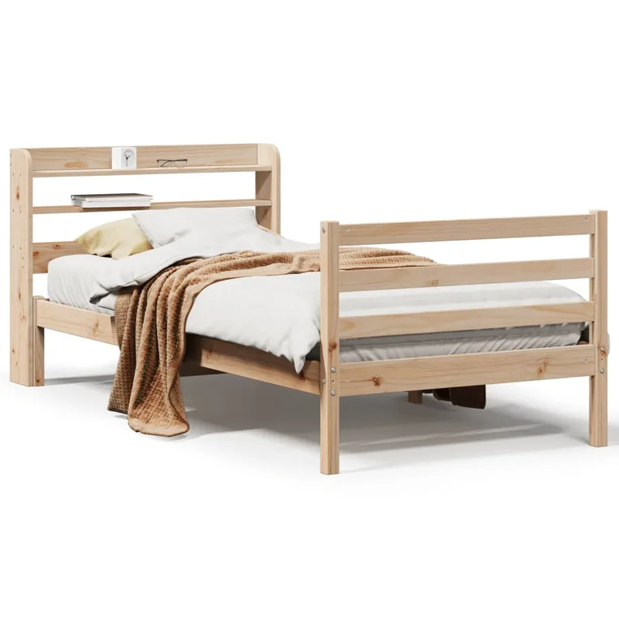 Cadre de lit avec tête de lit sans matelas 100x200 cm - 2