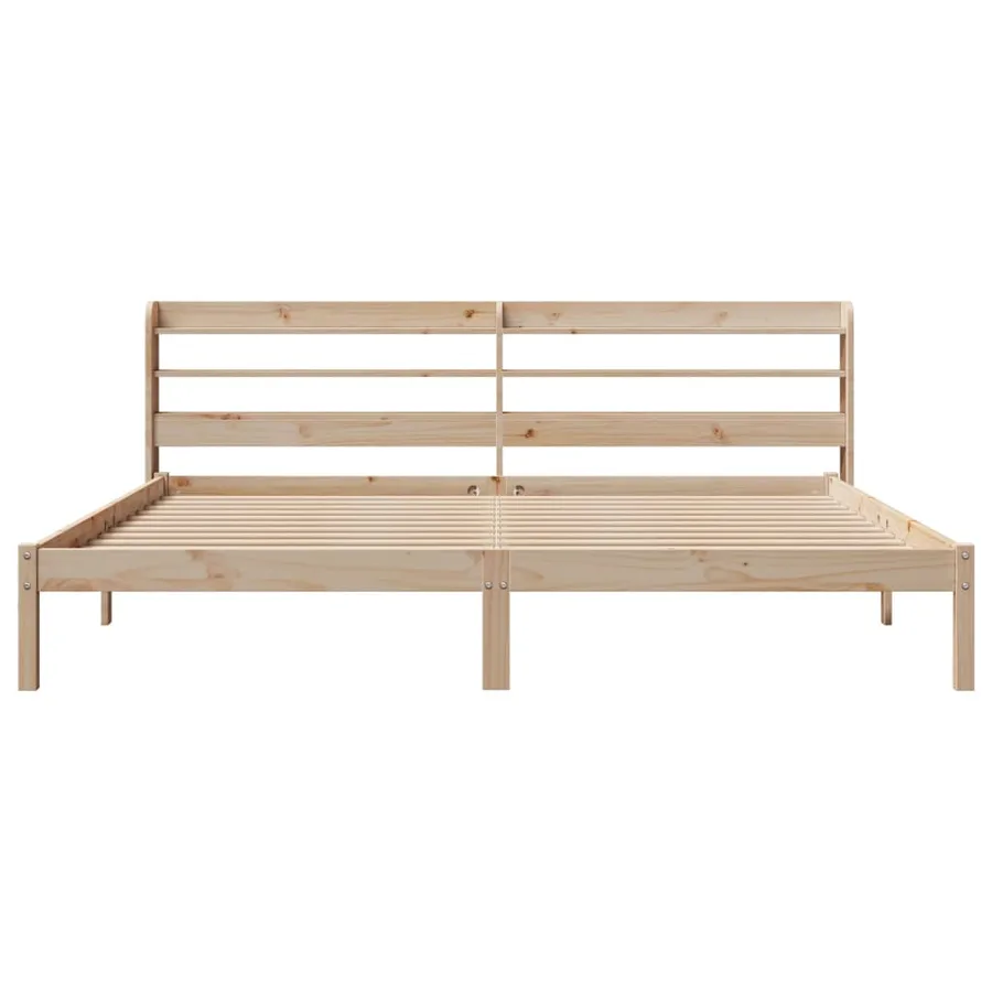 Cadre de lit sans matelas 180x200 cm bois massif de pin - 4