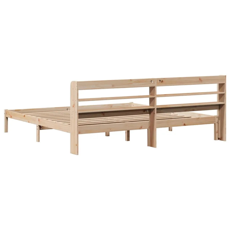 Cadre de lit sans matelas 180x200 cm bois massif de pin - 6