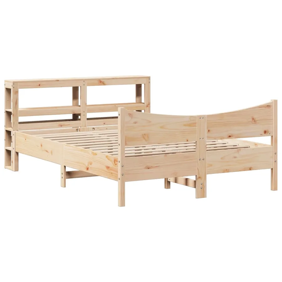 Cadre de lit avec tête de lit 120x200 cm bois de pin massif - 2