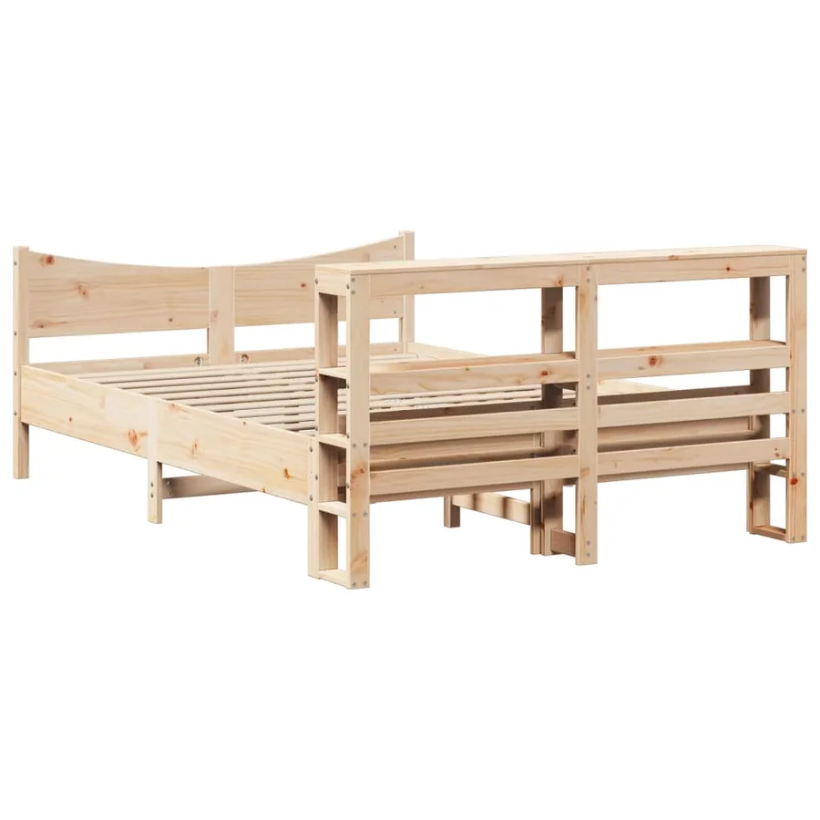 Cadre de lit avec tête de lit 120x200 cm bois de pin massif - 8