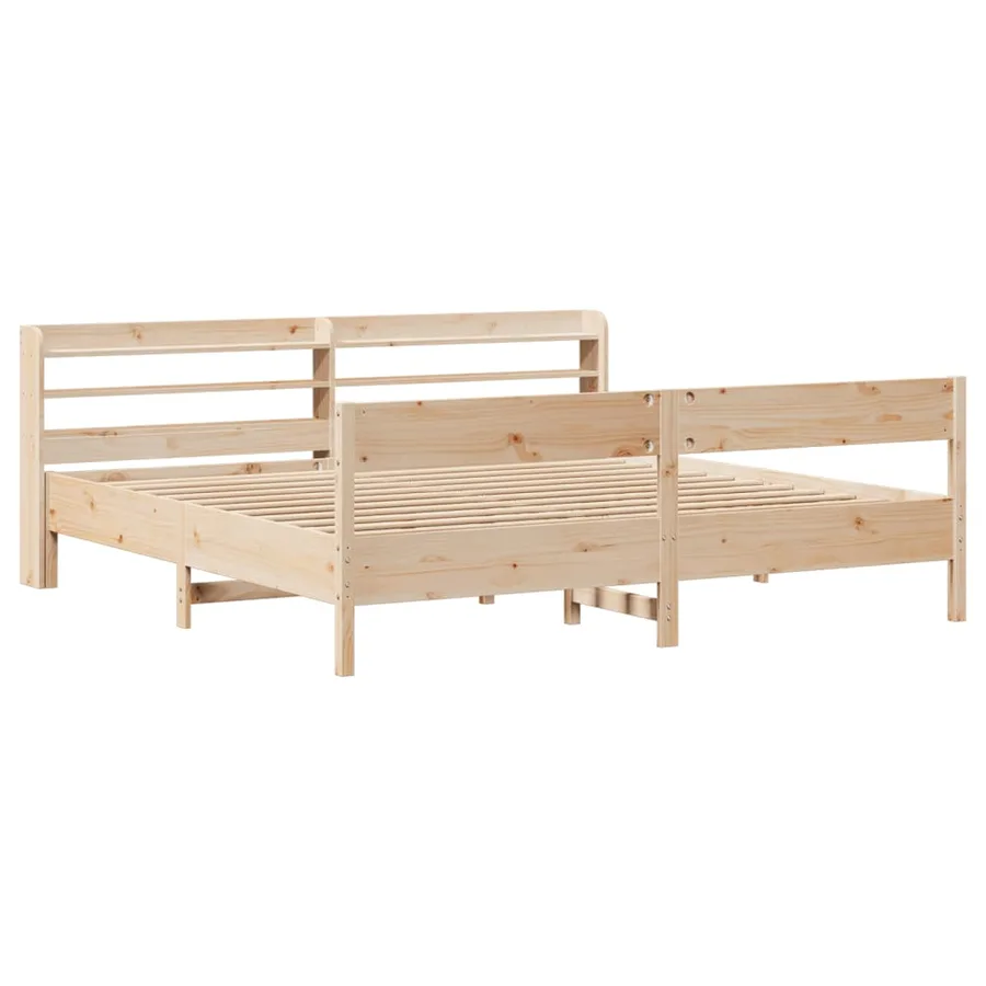 Cadre de lit sans matelas 180x200 cm bois massif de pin - 3