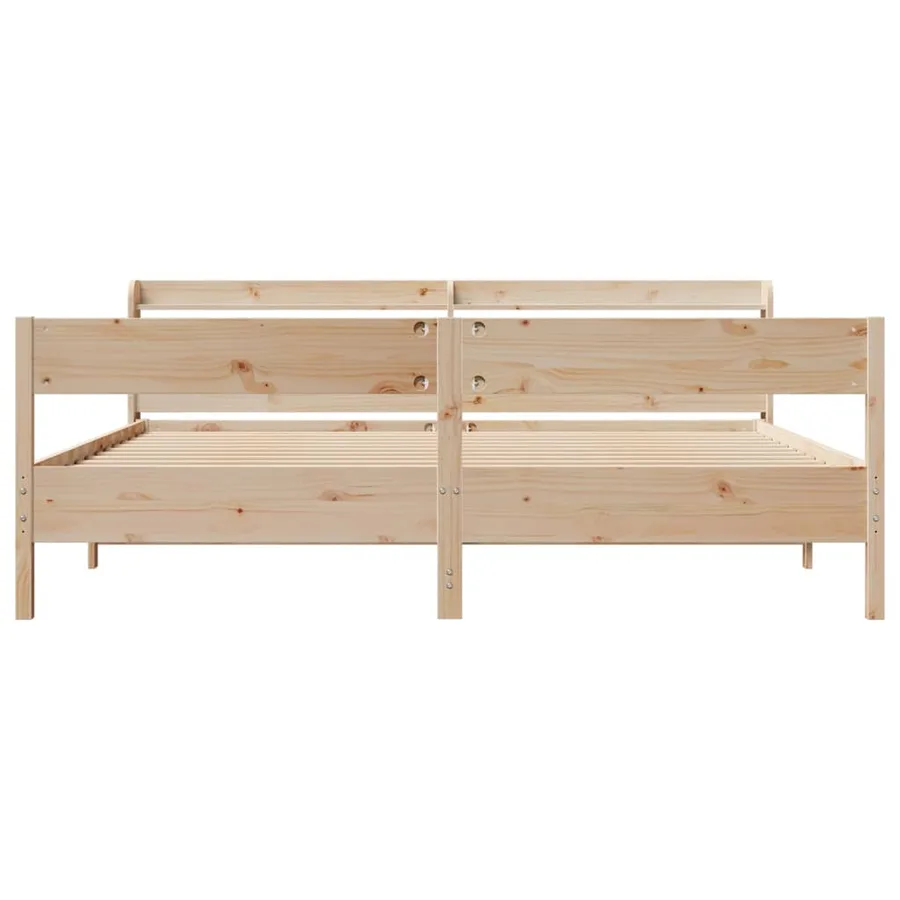 Cadre de lit sans matelas 180x200 cm bois massif de pin - 4