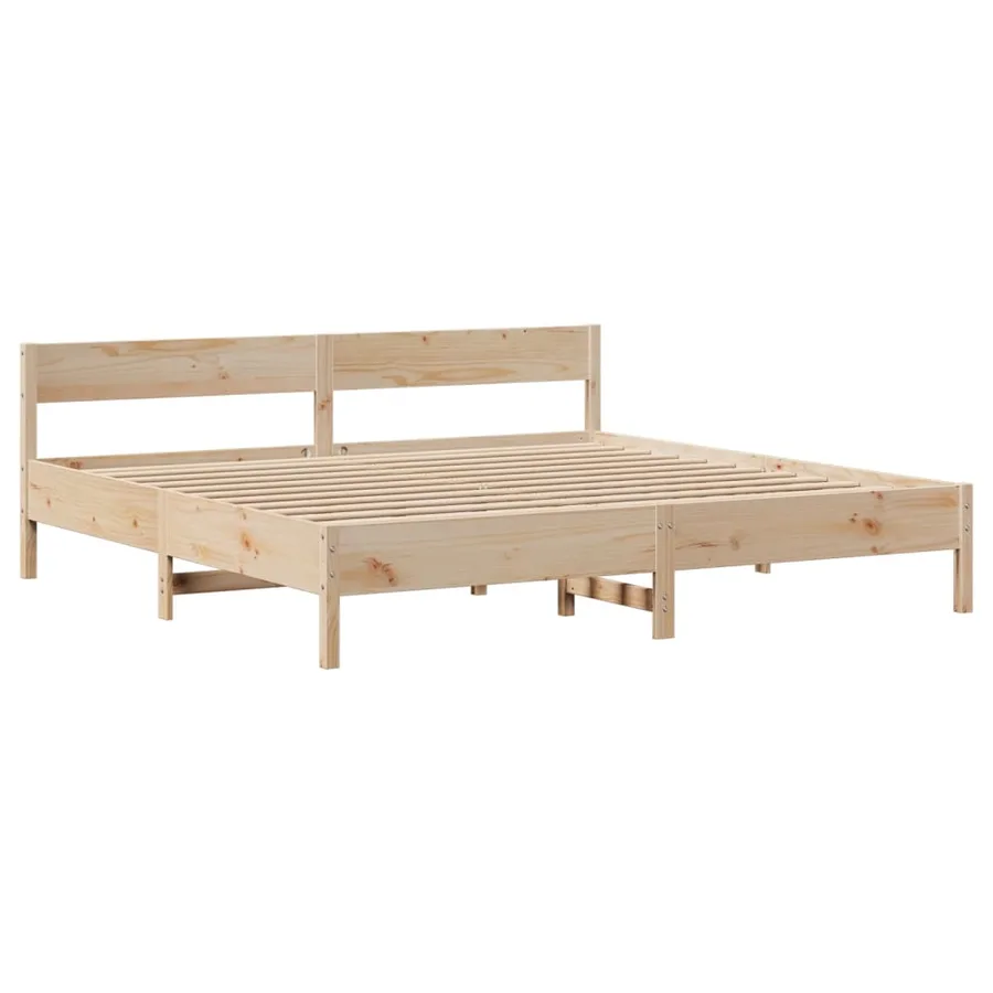 Cadre de lit sans matelas 180x200 cm bois massif de pin - 7