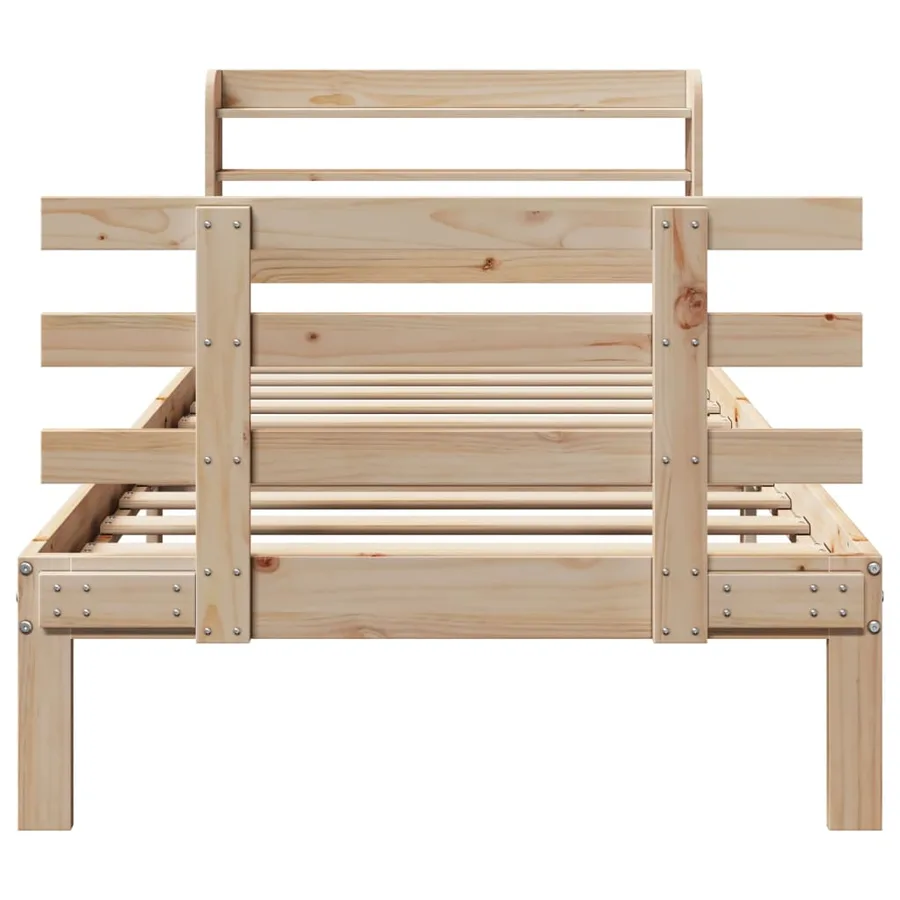 Cadre de lit avec tête de lit sans matelas 100x200 cm - 4
