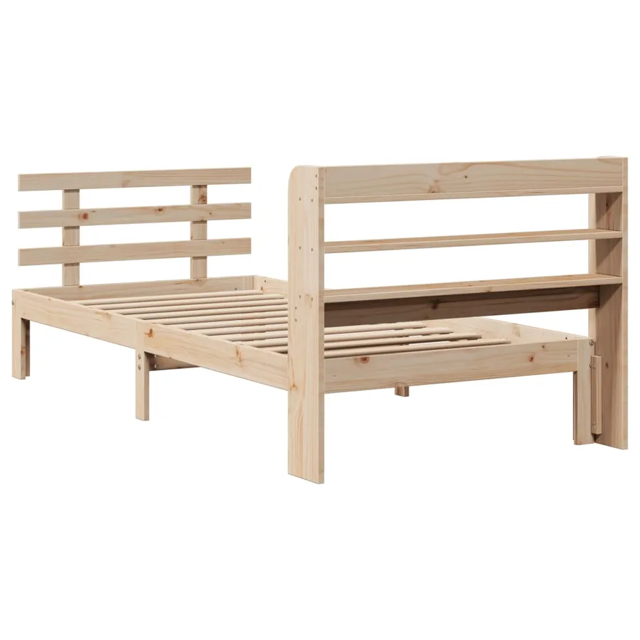 Cadre de lit avec tête de lit sans matelas 100x200 cm - 8