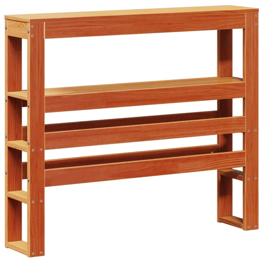 Cadre de lit avec tête de lit sans matelas cire marron 75x190cm - 8