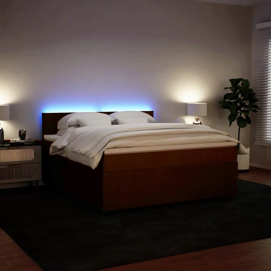 Sommier à lattes de lit avec matelas Rose 180x200 cm Velours - 5