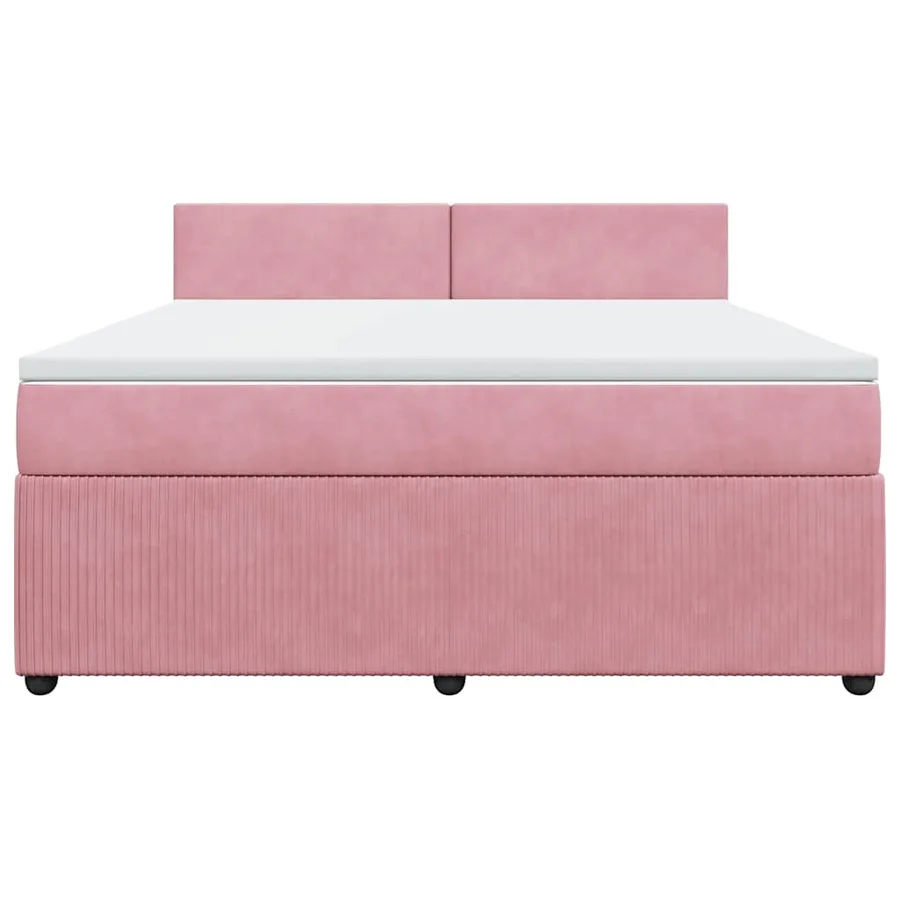 Sommier à lattes de lit avec matelas Rose 180x200 cm Velours - 6