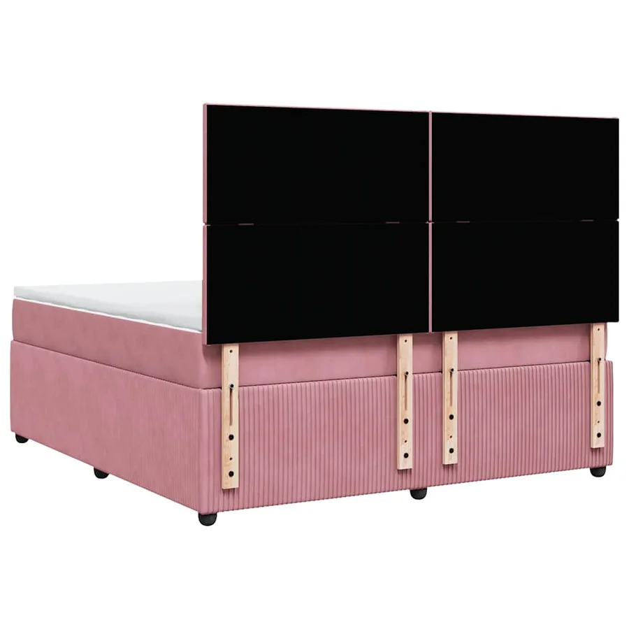 Sommier à lattes de lit avec matelas Rose 180x200 cm Velours - 6