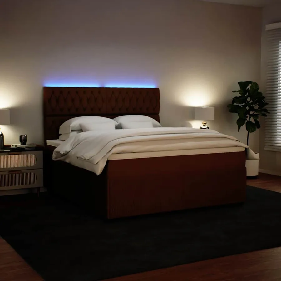 Sommier à lattes de lit avec matelas Rose 180x200 cm Velours - 4