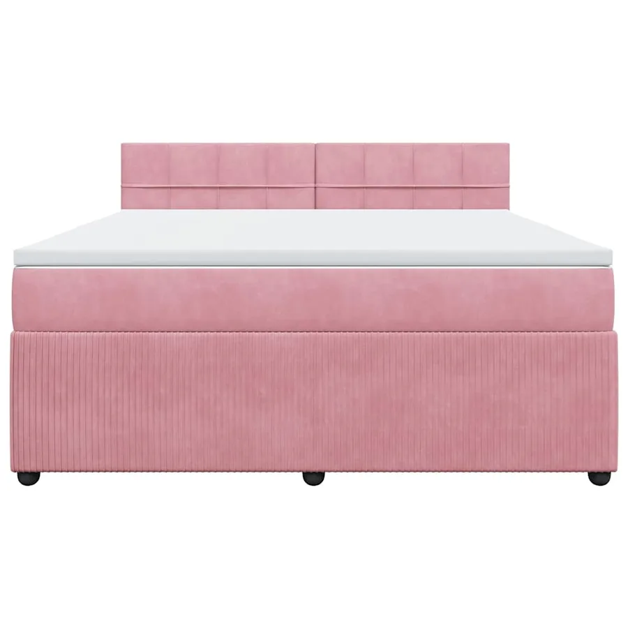 Sommier à lattes de lit avec matelas Rose 180x200 cm Velours - 6