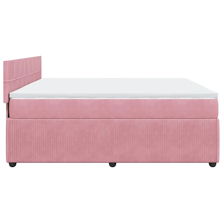 Sommier à lattes de lit avec matelas Rose 180x200 cm Velours - 7