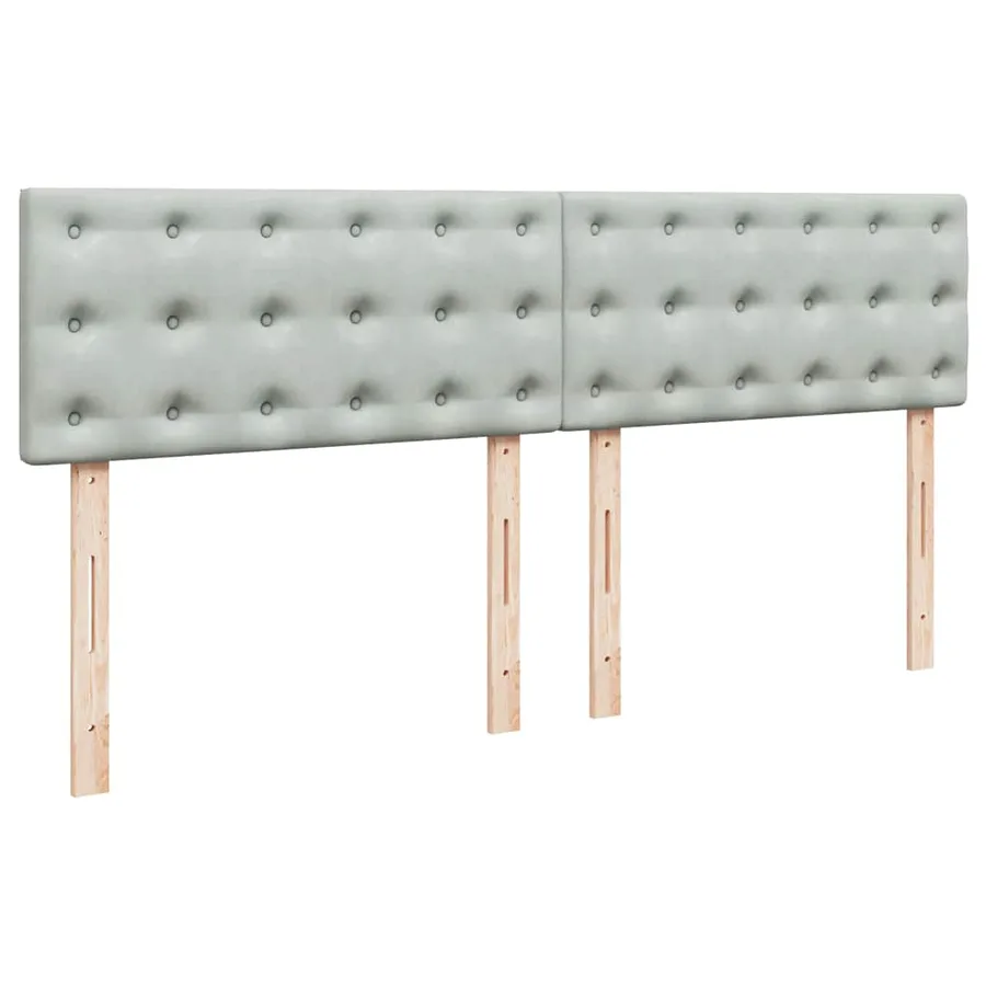 Sommier à lattes de lit et matelas Gris clair 180x200cm Velours - 9