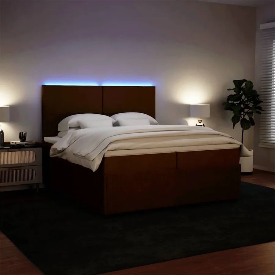 Sommier à lattes de lit avec matelas Rose 200x200 cm Velours - 4