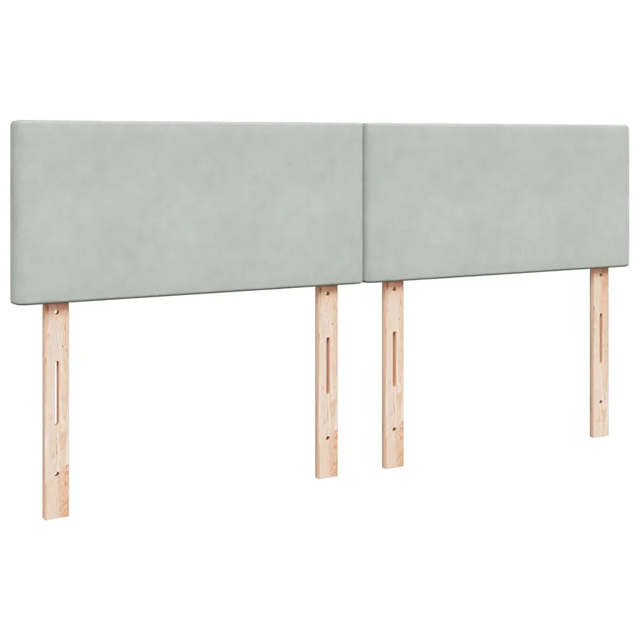 Sommier à lattes de lit et matelas Gris clair 200x200cm Velours - 9