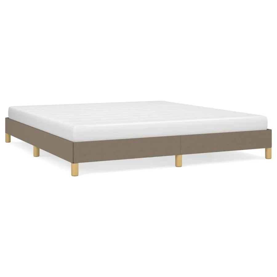 Cadre de lit sans matelas taupe 180x200 cm tissu - 2