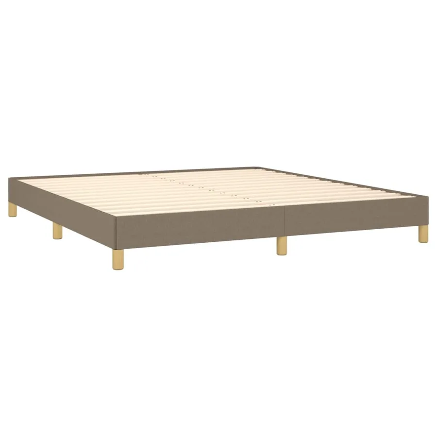 Cadre de lit sans matelas taupe 180x200 cm tissu - 4