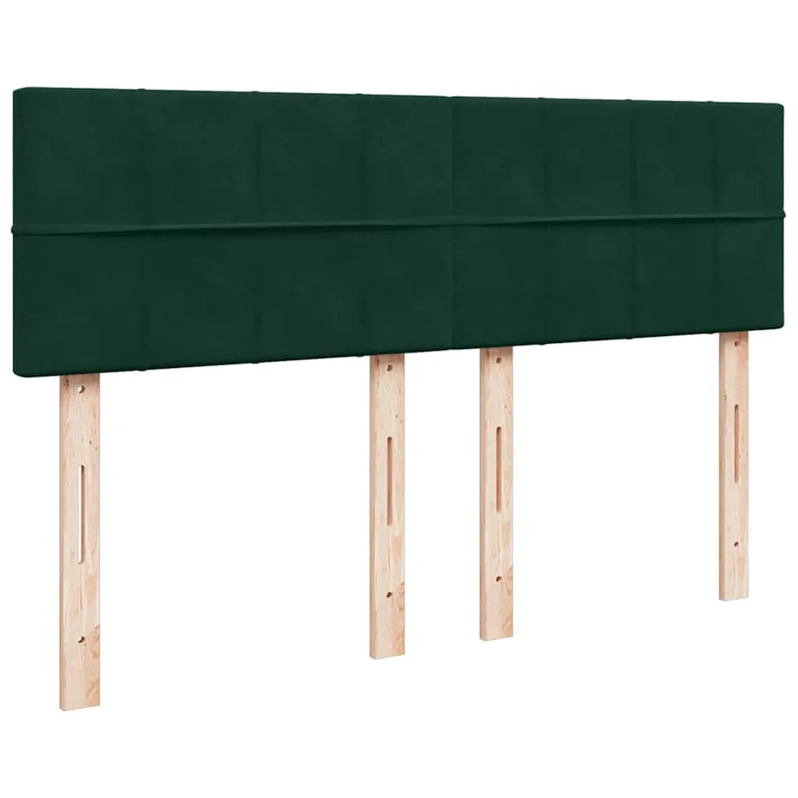 Sommier à lattes de lit et matelas Vert foncé 140x200cm Velours - 5