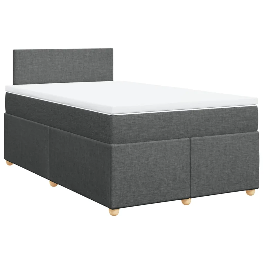 Sommier à lattes de lit avec matelas Gris foncé 120x200cm Tissu - 2