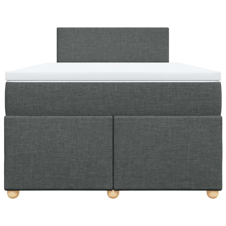 Sommier à lattes de lit avec matelas Gris foncé 120x200cm Tissu - 4
