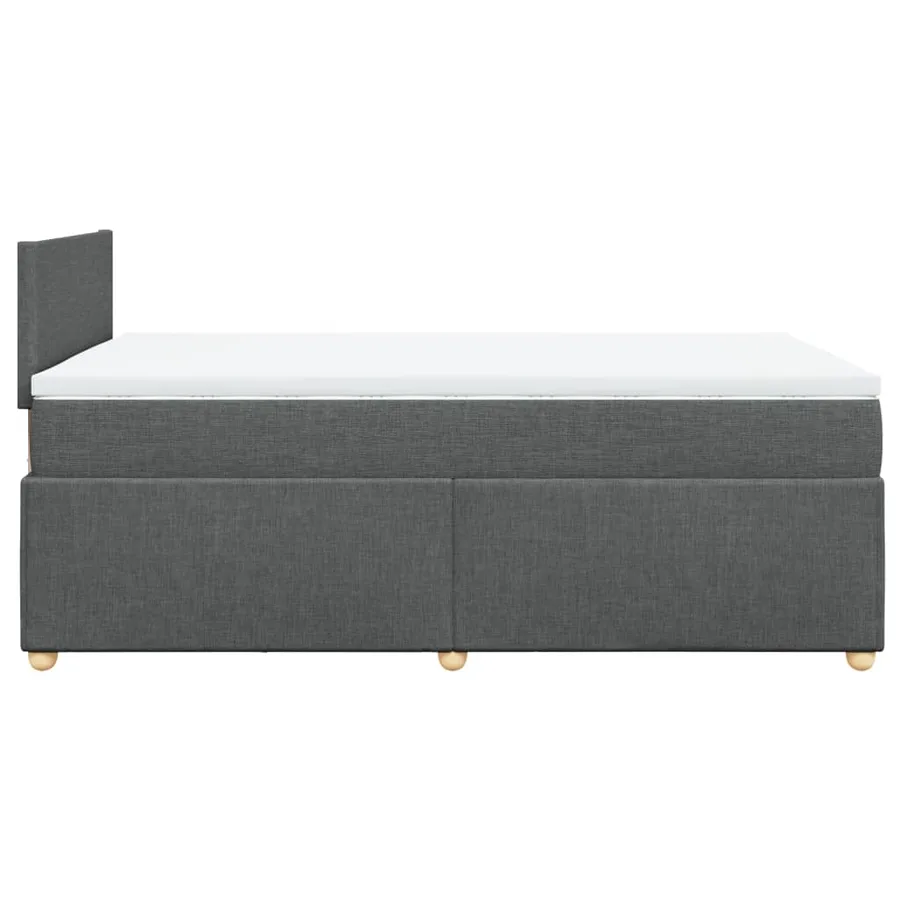 Sommier à lattes de lit avec matelas Gris foncé 120x200cm Tissu - 5