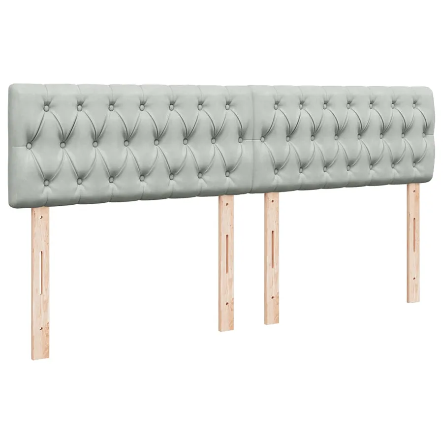 Sommier à lattes de lit et matelas Gris clair 180x200cm Velours - 5