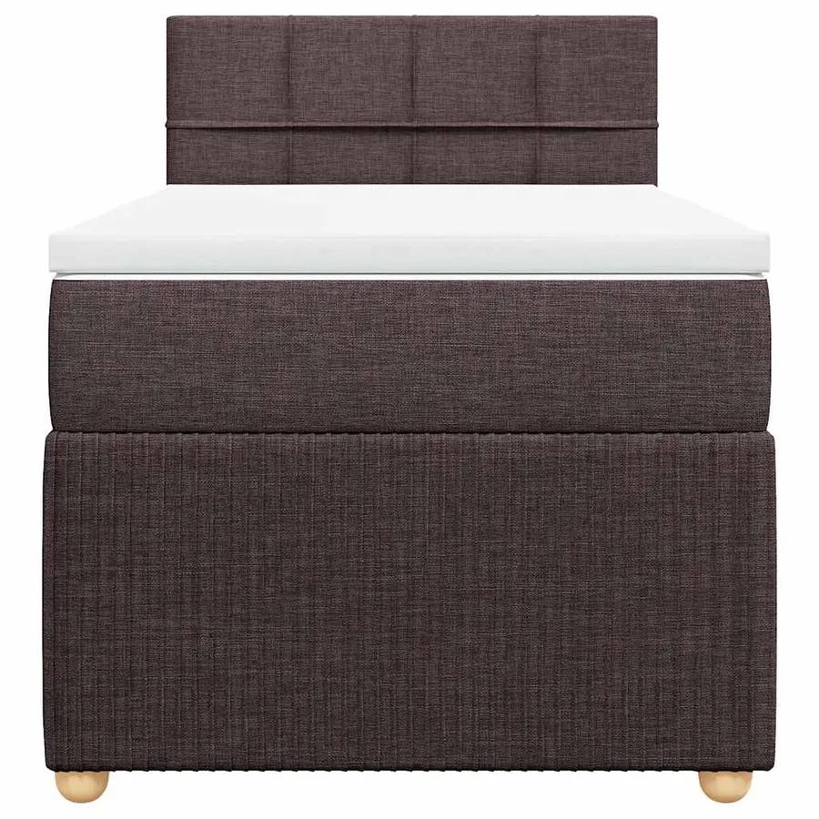 Sommier à lattes de lit avec matelas Marron foncé 90x190 cm - 6