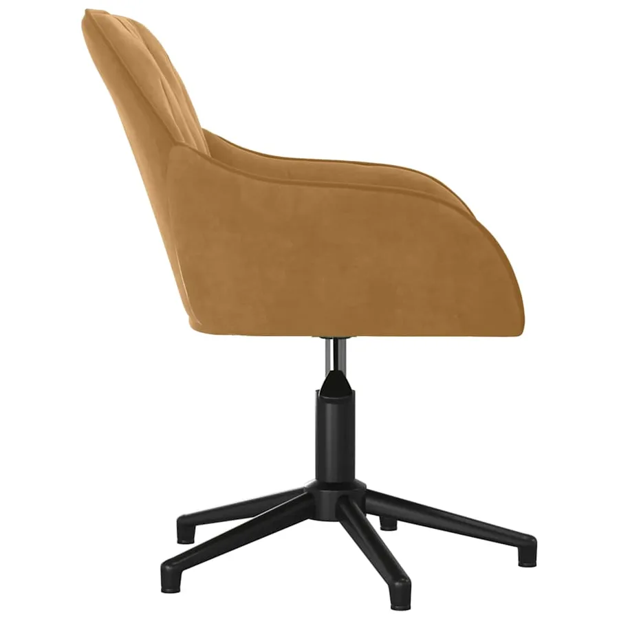 Chaises pivotantes à manger lot de 2 Marron Velours - 5
