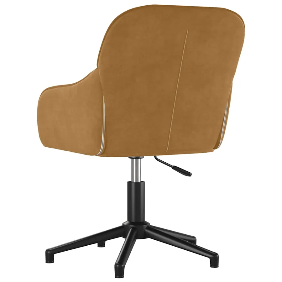 Chaises pivotantes à manger lot de 2 Marron Velours - 6