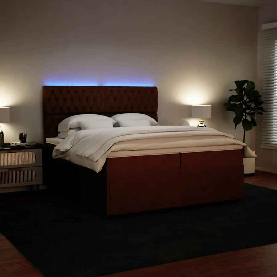 Sommier à lattes de lit avec matelas Rose 200x200 cm Velours - 4