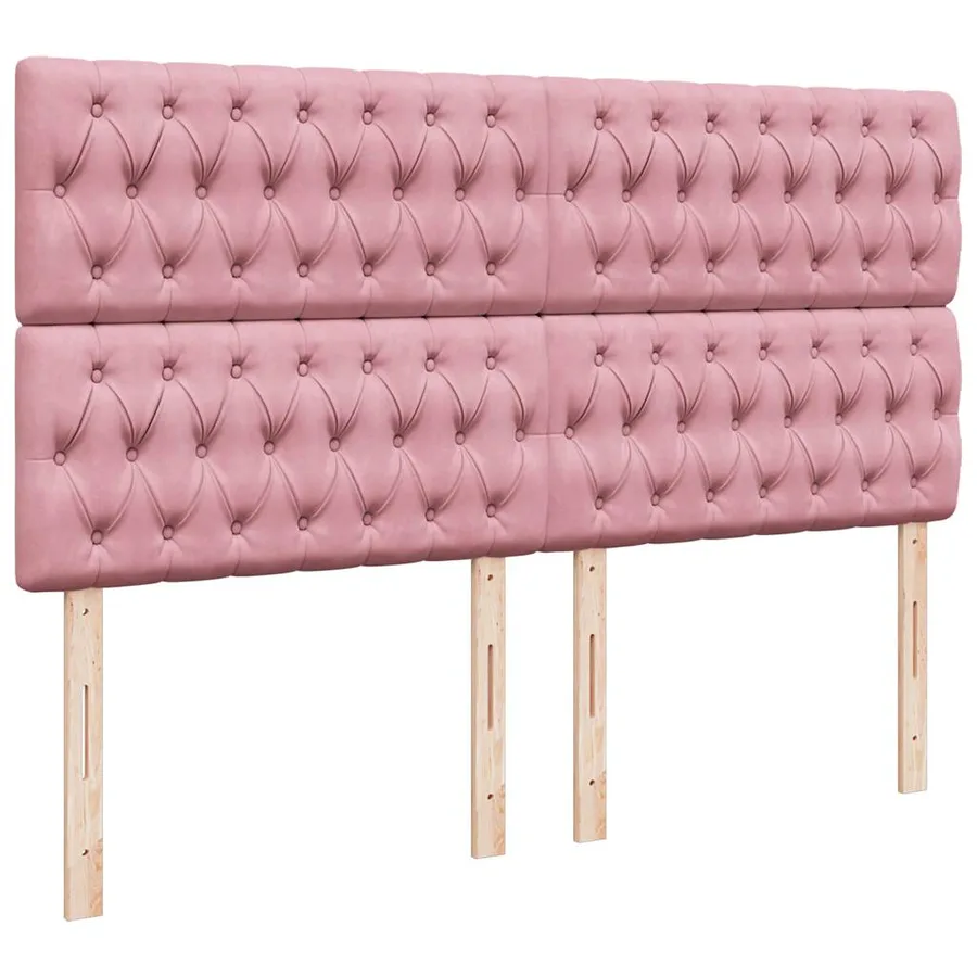 Sommier à lattes de lit avec matelas Rose 200x200 cm Velours - 9