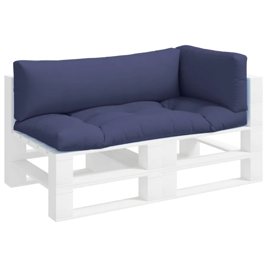 Coussins de palette lot de 3 bleu marine tissu oxford - 3